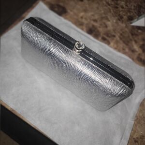 Victoria's Secret Pink and Silver Clutch Wristlet